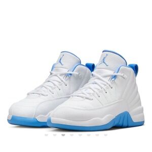 Kids Jordan 12 Retro TD White University Blue Toddler Preschool Sneakers w/o box